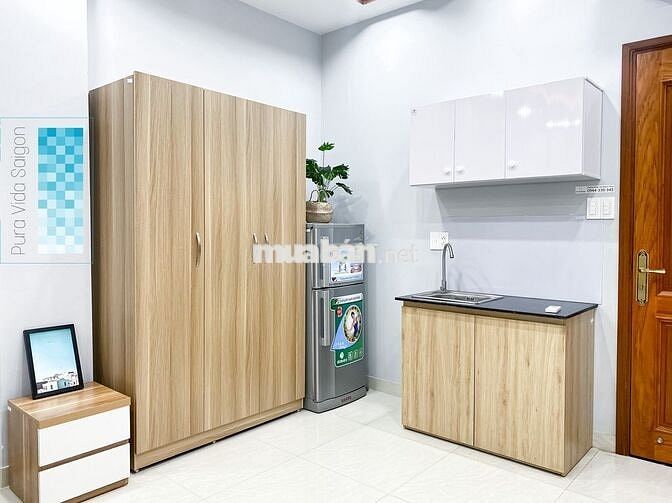 Studio ban công 40m mặt tiền Trần Quang Khải Tân Định Quận 1 thang máy