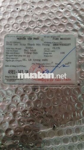 Honda Click 108cc 2014 Trắng-Đen