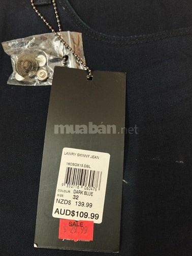 Bán quần jeans nam auth hiệu Skinny mua từ Úc size 32