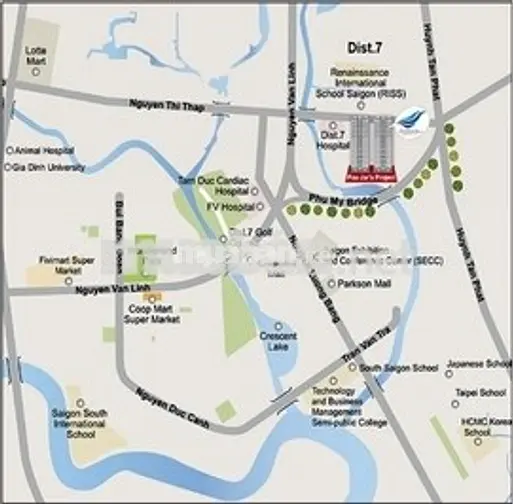 Cho thuê căn hộ Dockland Quận 7 giá 17.5tr/tháng 3pn nội thất full