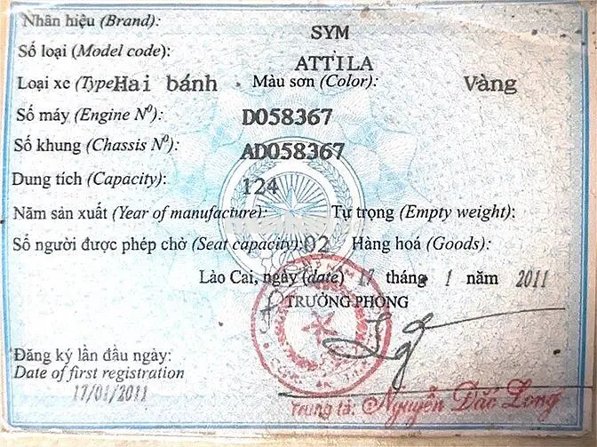 Bán xe máy SYM ATTILA Vàng 2011 124cc