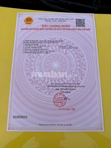 CẦN BÁN LÔ ĐẤT BIỆT THỰ 23m × 30m, góc 2 Mặt tiền TÔ THỊ KHỐI