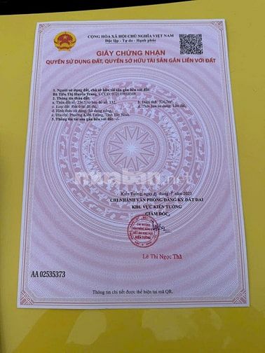 CẦN BÁN LÔ ĐẤT BIỆT THỰ 23m × 30m, góc 2 Mặt tiền TÔ THỊ KHỐI