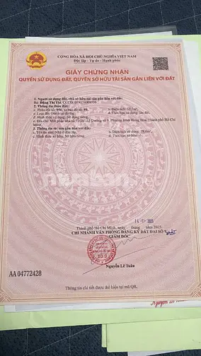 nhà bán . xây mới + hoàn công 