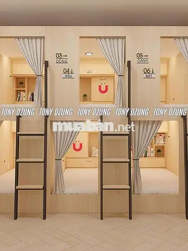 SLEEPBOX NGAY VINCOM PHAN VĂN TRỊ, BAO CHI PHÍ, P.6 người, WC TRONG