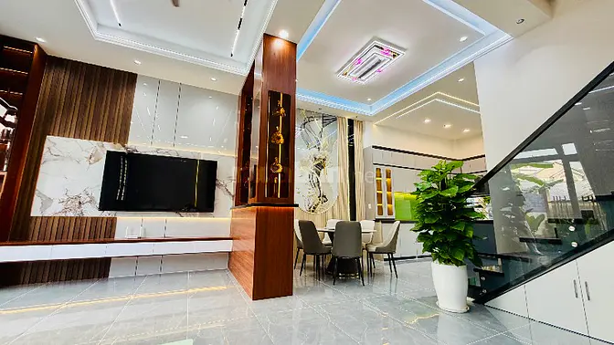 Bán biệt thự mini 6x21 đẹp xinh ngay Đặng Thúc Vịnh Hóc Môn