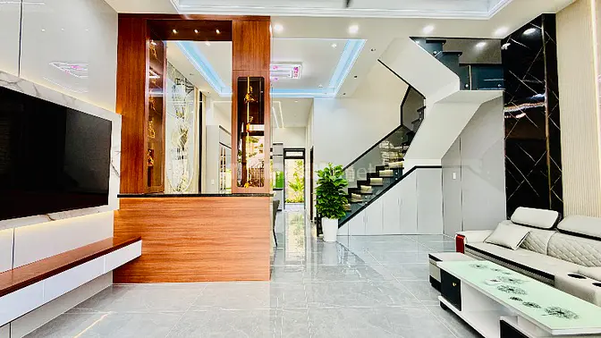 Bán biệt thự mini 6x21 đẹp xinh ngay Đặng Thúc Vịnh Hóc Môn