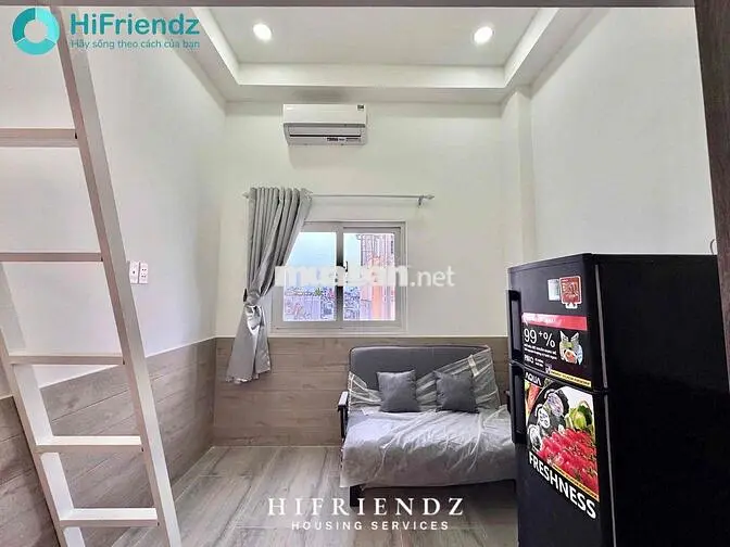 PHÒNG GÁC SIÊU XINH CÁCH UEH B 3km có thang máy, hầm xe - FULL NT