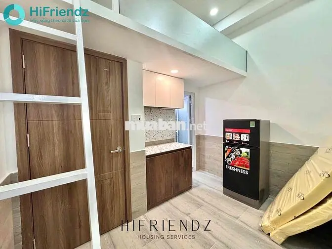 PHÒNG GÁC SIÊU XINH CÁCH UEH B 3km có thang máy, hầm xe - FULL NT