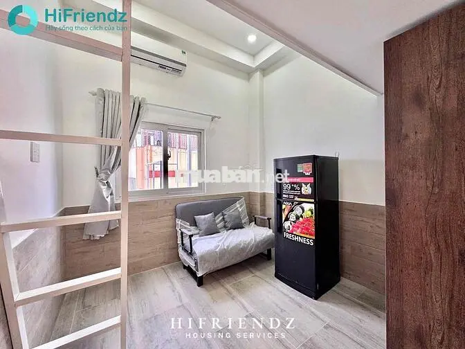 PHÒNG GÁC SIÊU XINH CÁCH UEH B 3km có thang máy, hầm xe - FULL NT