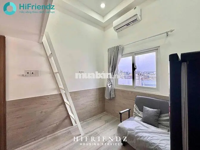 PHÒNG GÁC SIÊU XINH CÁCH UEH B 3km có thang máy, hầm xe - FULL NT