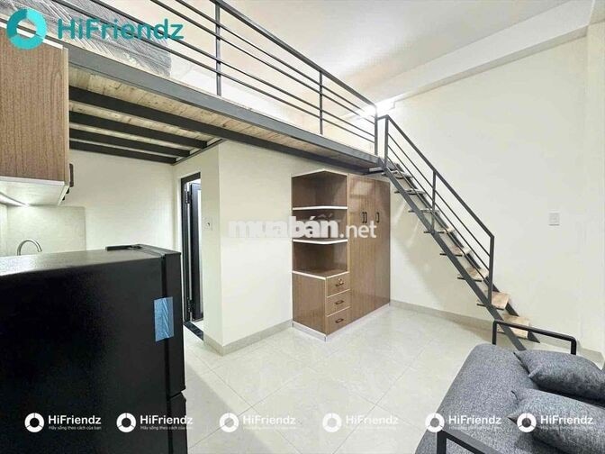 CHO THUÊ DUPLEX FULL NỘI THẤT - CỬA SỔ TRỜI THANG MÁY NGAY AEON , HUIT