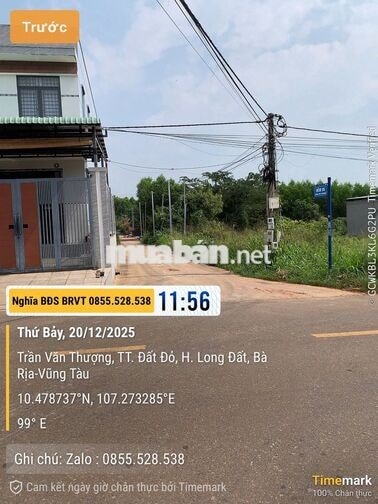 ĐẤT THỔ CƯ MẶT TIỀN CHÍNH CHỦ-THỊ TRẤN ĐẤT ĐỎ BRVT-CẦN BÁN GẤP