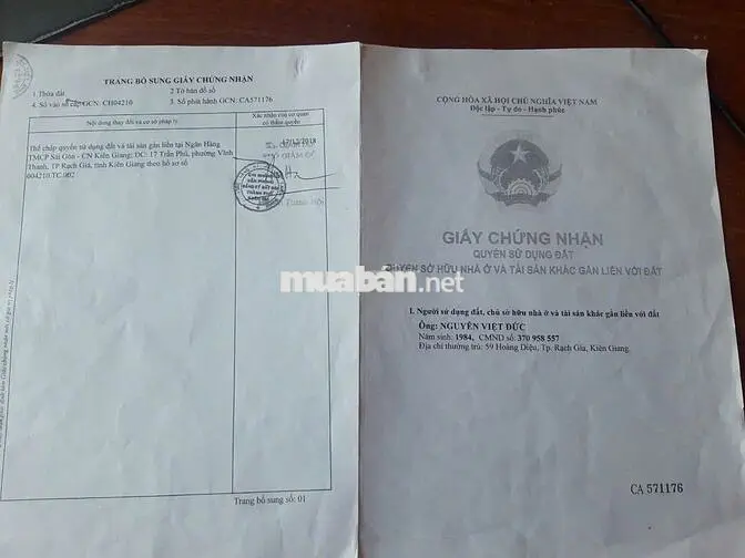 BÁN NHÀ KHU THU NHẬP THẤP RẠCH GIÁ
