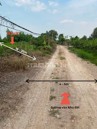 Bán đất P.Tây Nam Tp HCM giáp rạch, gần sông SG, tiện ra TL744