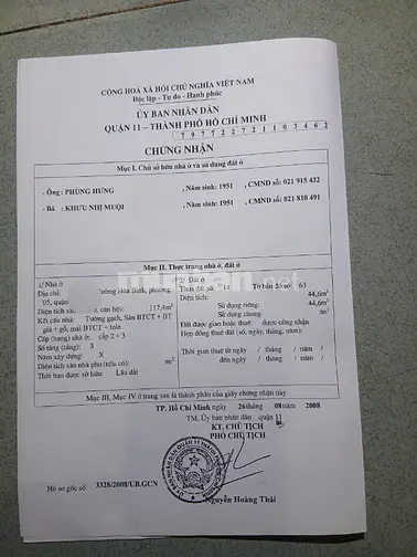 CĂN 1: BÁN NHÀ HẺM 4M(OXH) HÒA BÌNH, P.5, Q.11, 5,5 TỶ