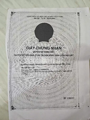 CĂN 1: BÁN NHÀ HẺM 3M (3 GÁC) HẬU GIANG, P.11, Q.1, 6,8 TỶ
