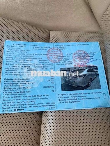 Toyota Vios 2022 Số tự động Vàng cát