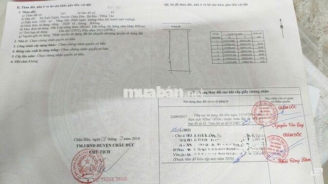 Bán 20m mặt tiền đường 17, gần ngay ngã tư 14, Suối Nghệ, Châu Đức
