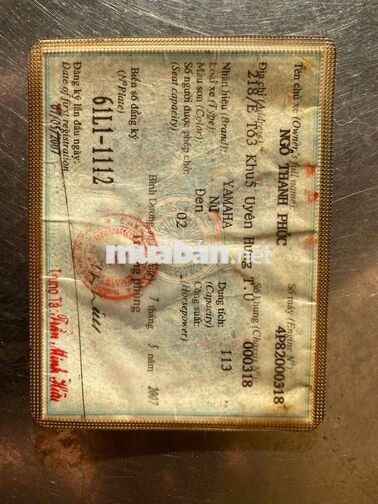 Yamaha Ultimo 2007 Đen, biển số víp 1112
