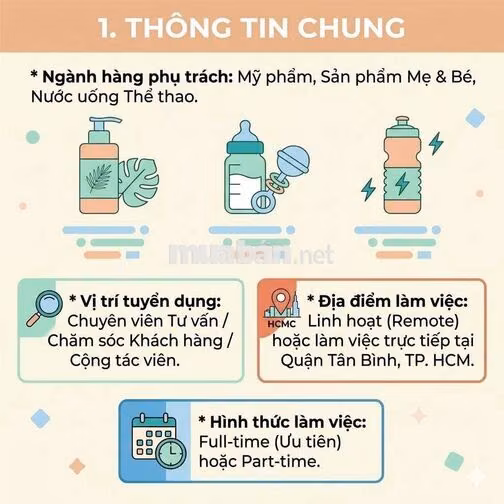 [KO CẦN KN, FREE ĐÀO TẠO] CTV BÁN HÀNG SG, LONG AN