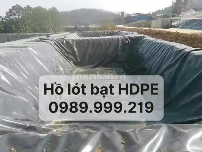 Bạt lót ao hồ, màng chống thấm HDPE, màng lót nhựa đen xanh 