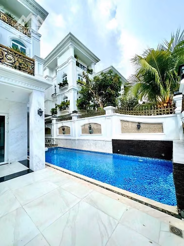Bán biệt thự view Sông khu Cityland Q7 15x25 1 Hầm 4 tầng hồ bơi riêng