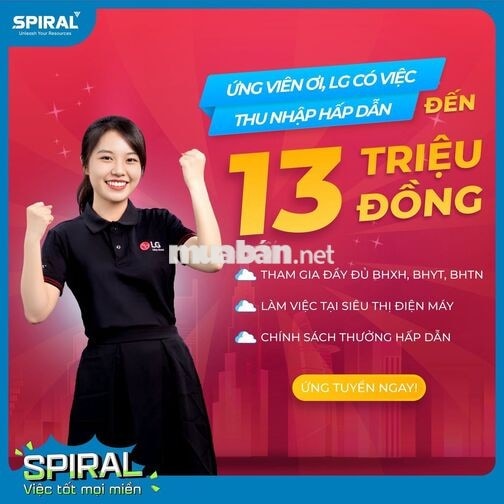 [NGHỆ AN] NHÂN VIÊN TƯ VẤN BÁN HÀNG LG