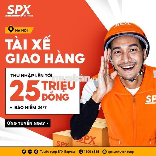 [AN DƯƠNG] SPX TÌM 5 SHIPPER LƯƠNG CỰC CAO 30TR