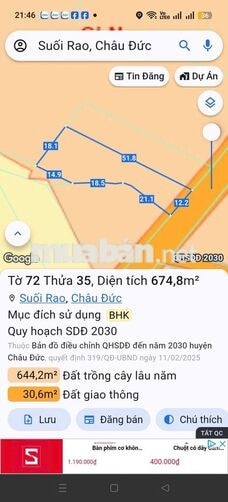Bán đất ở xã xuân sơn, Tp Hồ Chí Minh ( Xã suối rao cũ)