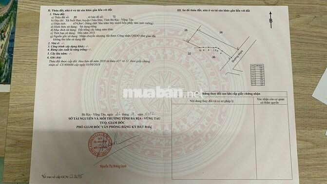 Bán đất ở xã xuân sơn, Tp Hồ Chí Minh ( Xã suối rao cũ)
