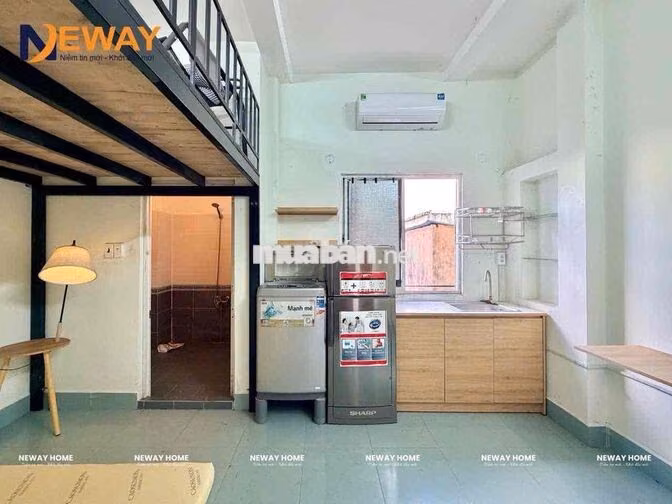 Duplex Cửa Sổ Trời Full Nội Thất Có Máy Giặt Riêng_Gần Aeon Mall,HUIT