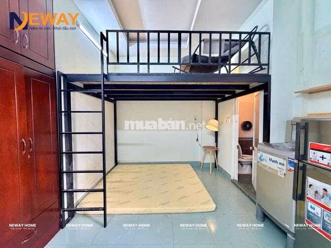 Duplex Cửa Sổ Trời Full Nội Thất Có Máy Giặt Riêng_Gần Aeon Mall,HUIT