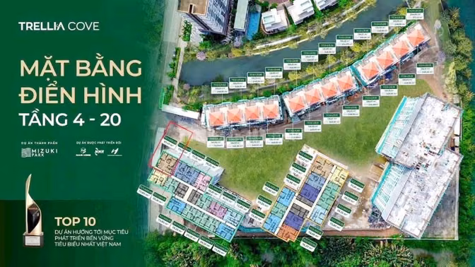 Căn 3PN 97m2 suất cuối giá gốc CĐT Nam Long 6,5 tỷ dự án Mizuki Park