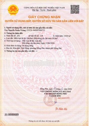 Cần bán gấp mảnh đất, đầu tư sinh lời