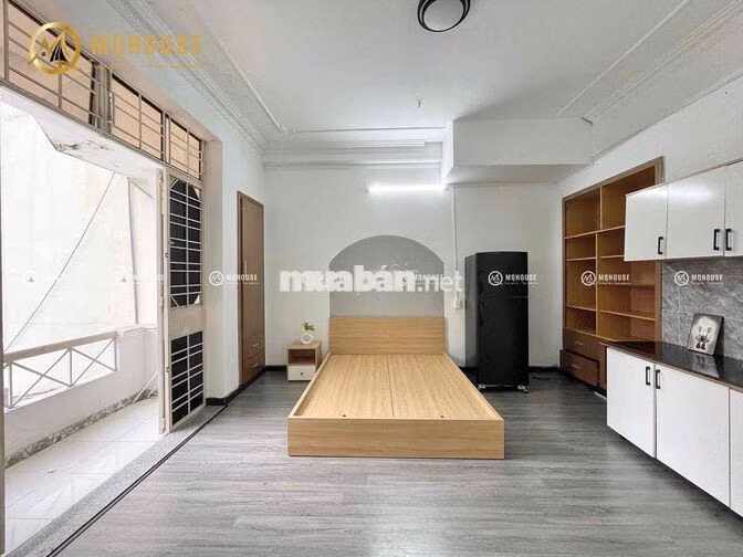 Căn Hộ Studio - 35m2 - Ban Công - Full Nội Thất- Khu K300