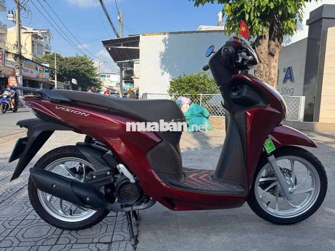 Honda Vision 2025 Khoá SMK Đỏ đen