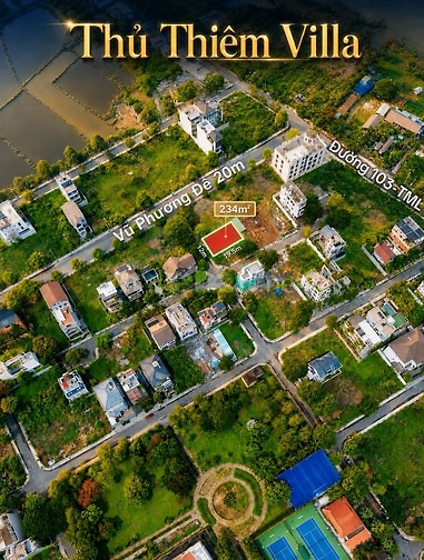 Bán nền biệt thự đơn lập KDC Thủ Thiêm Villa - DT 234m2 giá 38.6 tỷ