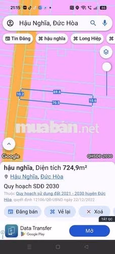 Đất mặt tiền đường Trương Thị Giao Hậu Nghĩa 