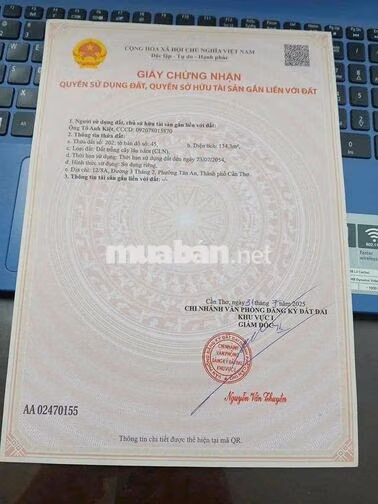 BÁN ĐẤT TẶNG 3 PHÒNG TRỌ HÊM ĐỐI DIỆN CỔNG BV DA LIỄU TP CẦN THƠ