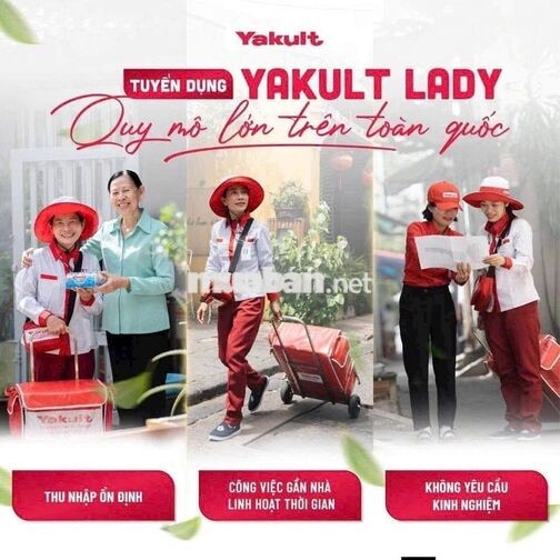 [FREE ĐÀO TẠO, LÀM NGAY] NHÂN VIÊN BÁN SỮA YAKULT