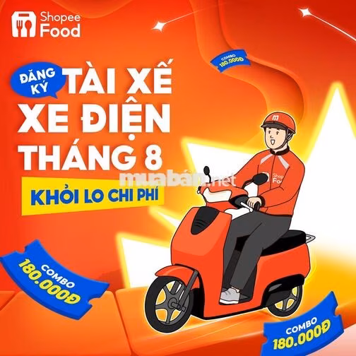 [HÀ NỘI] THÁNG 08 SHOPEEFOOD TUYỂN DỤNG TÀI XẾ