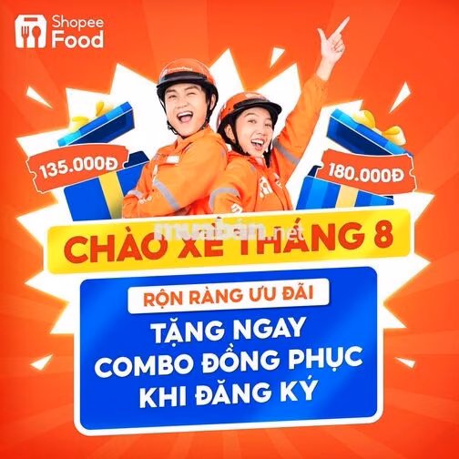 [HÀ NỘI] THÁNG 08 SHOPEEFOOD TUYỂN DỤNG TÀI XẾ