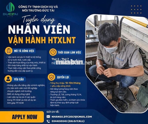 GẤP - 5 LAO ĐỘNG LÀM TẠI SÀI GÒN THU NHẬP TỪ 10M+