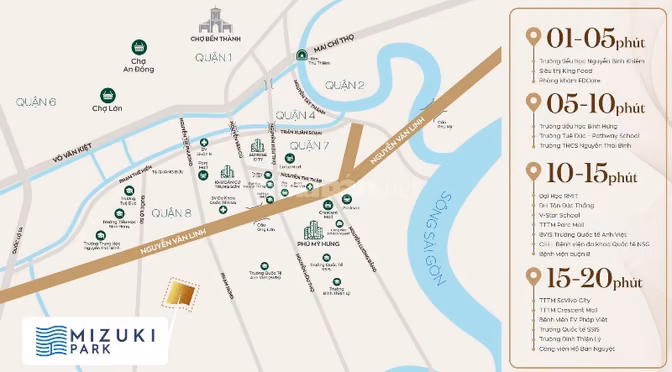 Nhà Phố Ven Sông Trellia Cove, Mizuki Park (26ha), Nguyễn Văn Linh, Bì