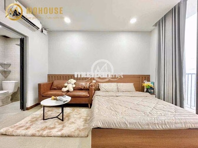 Studio sát công viên Hoàng Văn Thụ - Ban công, full nội thất