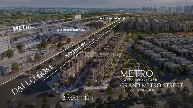 Mở bán Metro Grand Street Mỹ Đình, nhà phố 2 mặt tiền ngay trung tâm