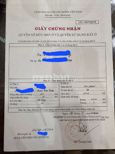 Bán nhà 3.5 tầng, khung bê tông, phố Hồ Tùng Mậu