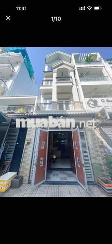 NHÀ MỚI ĐẸP(4X16M) HẺM 8M TÔ HIỆU 4TẦNG 5PN 4VS