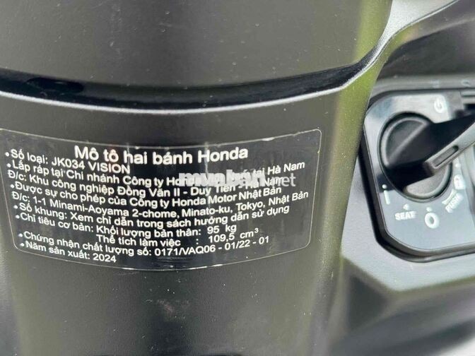 Honda Vision 2024 Trắng khoá Remode máy zin